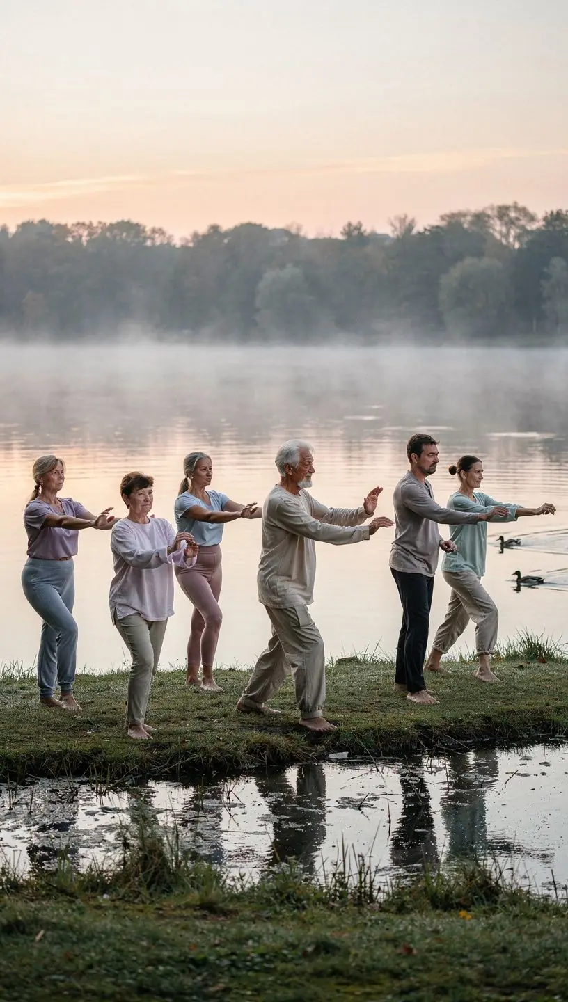 Osoba wykonująca ćwiczenia oddechowe w cichym pomieszczeniu
