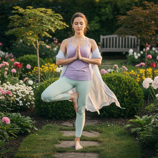 Mężczyzna siedzący w pozycji lotosu, skoncentrowany na oddechu